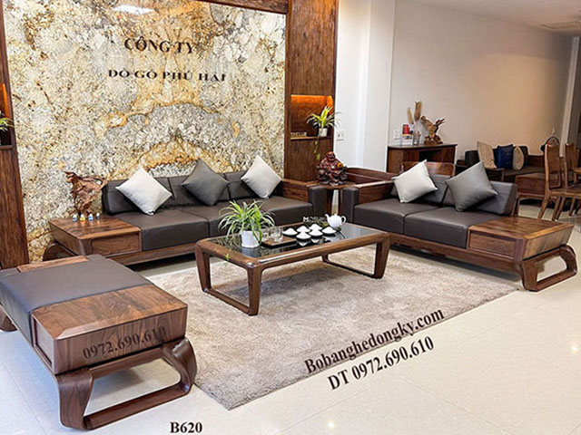 Bộ bàn ghế gỗ óc chó đẹp