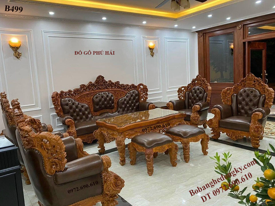bo ban ghe hoang gia boc da