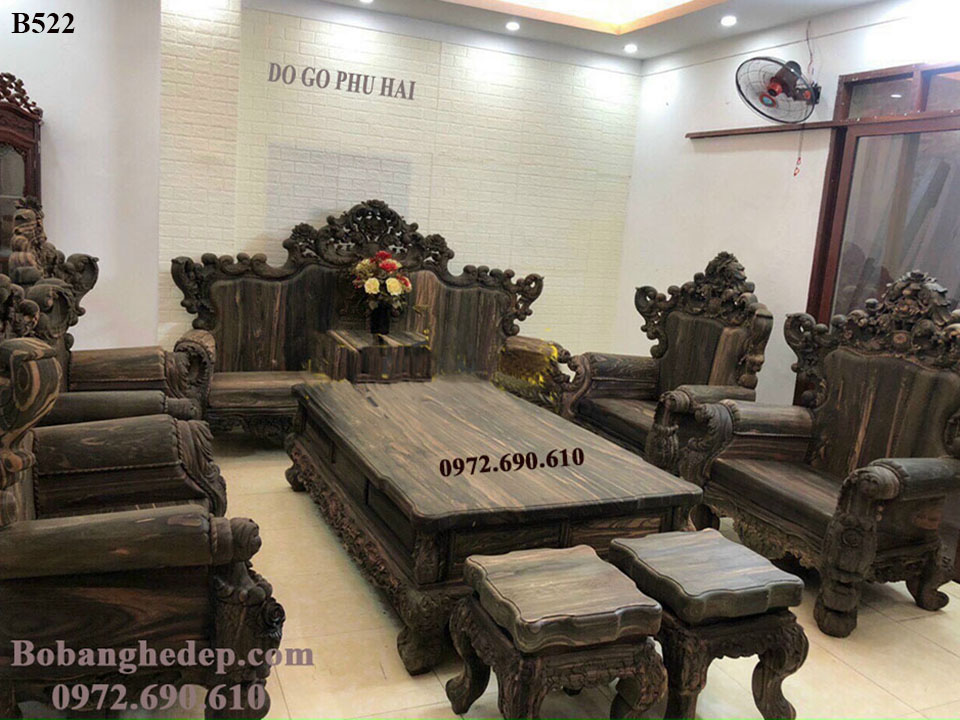 bo ban ghe hoang gia go mun