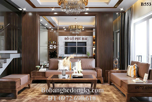 Bộ bàn ghế sofa da đẹp