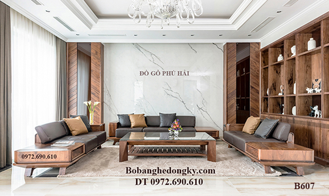 Bo ban ghe sofa go co dem