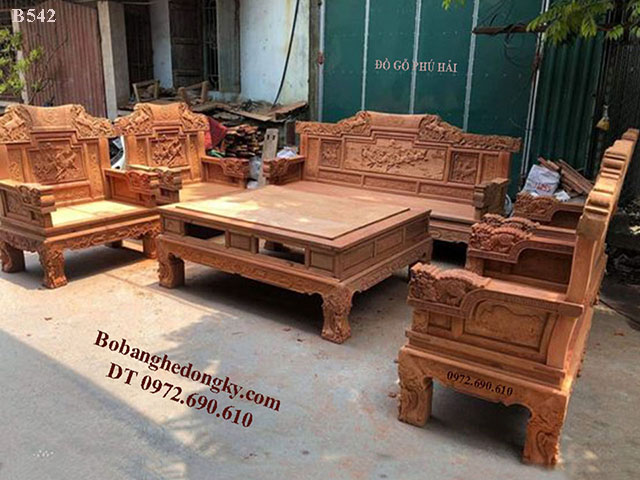bộ bàn ghế tay rồng gỗ hương