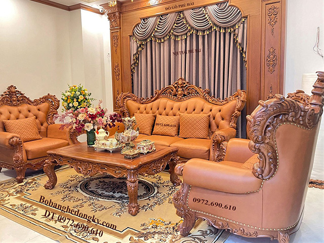 Bộ sofa gỗ gõ đỏ