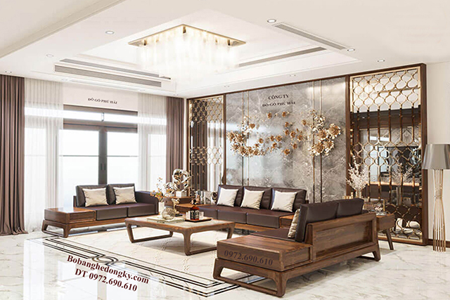 Bo sofa phong khach go oc cho