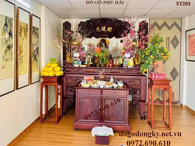 phòng thờ gia tiên thiết kế đẹp