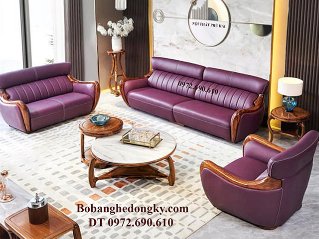 Sofa da phòng khách