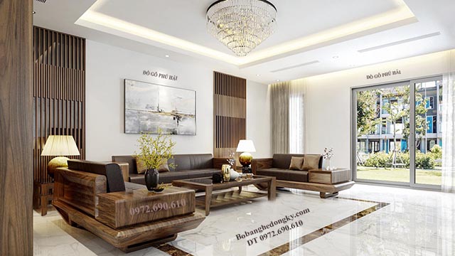 Sofa gỗ óc chó