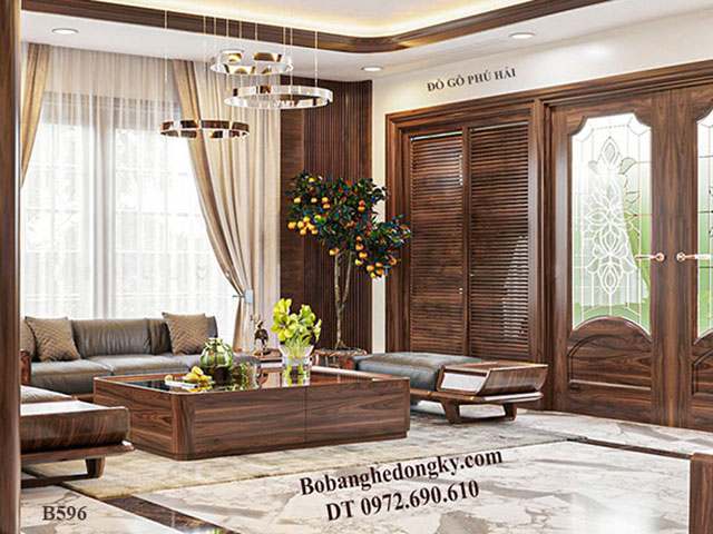 Sofa gỗ óc chó