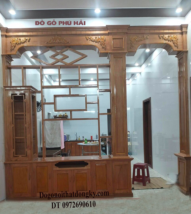 Tủ gỗ ngăn phòng khách