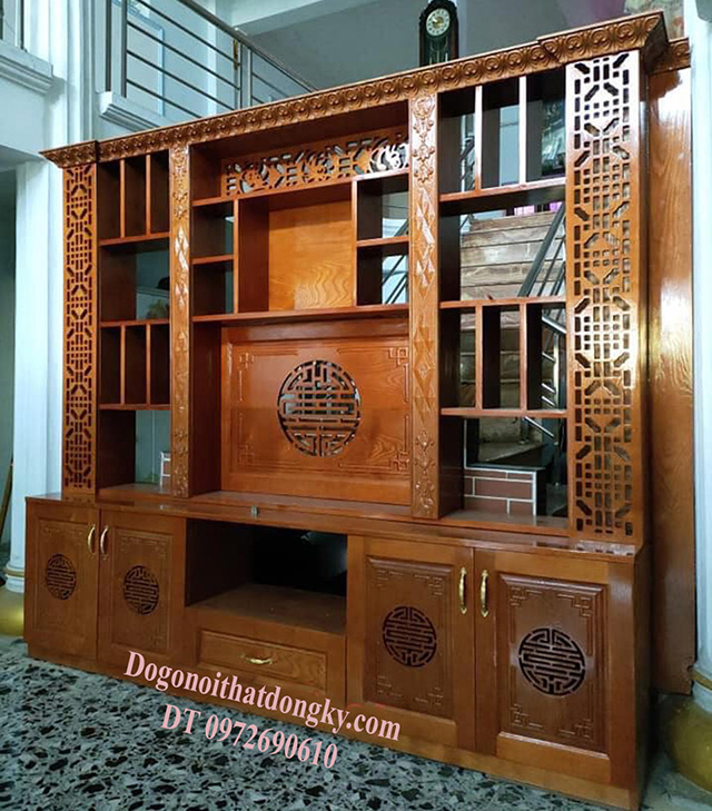 Tủ gỗ trang trí phòng khách