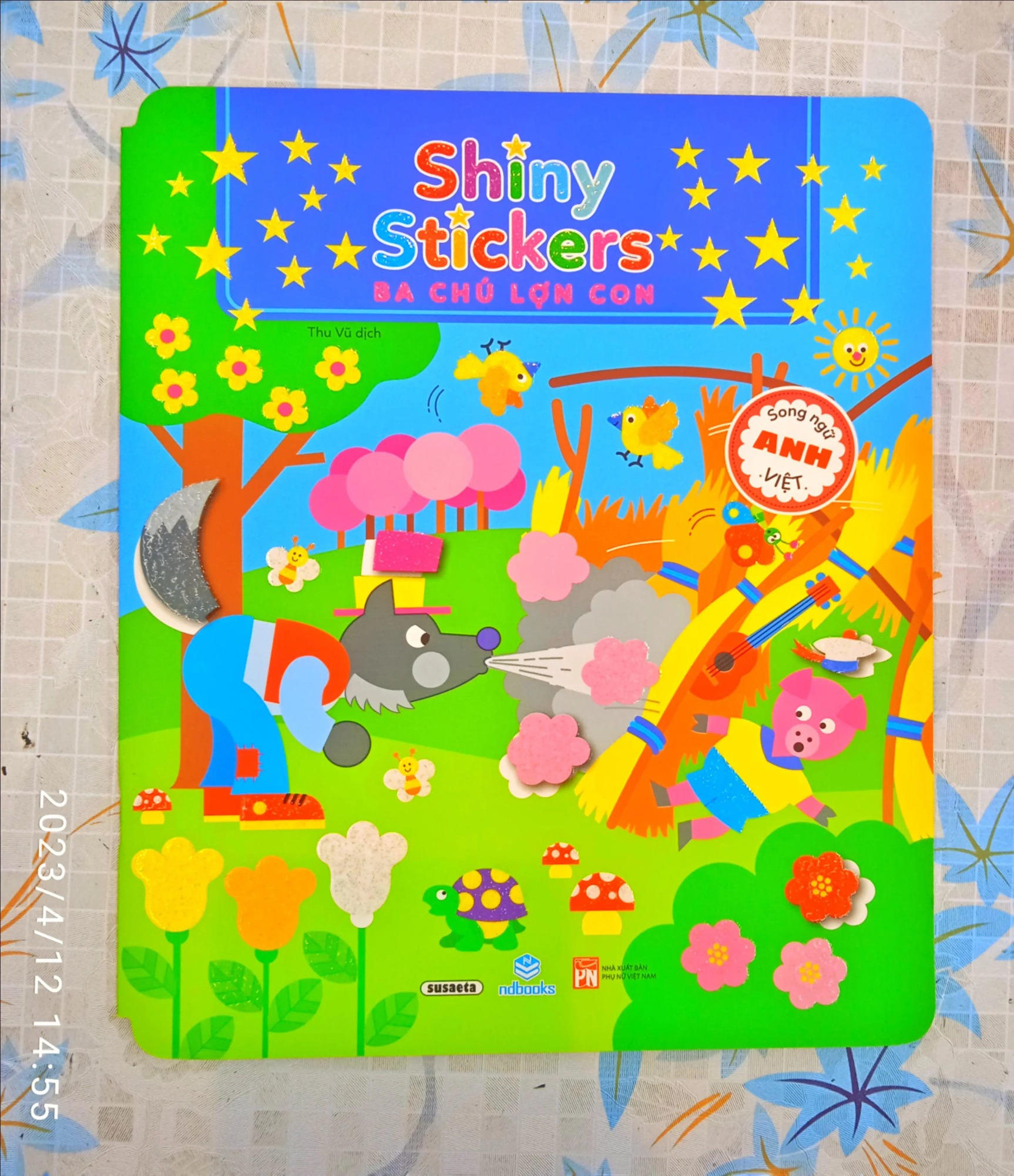 SHINY STICKER BA CHÚ LỢN CON ( song ngữ Anh Việt)