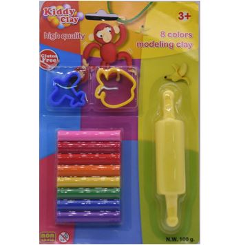 Đất Nặn Kiddy Clay 8 Màu ST1008SMR