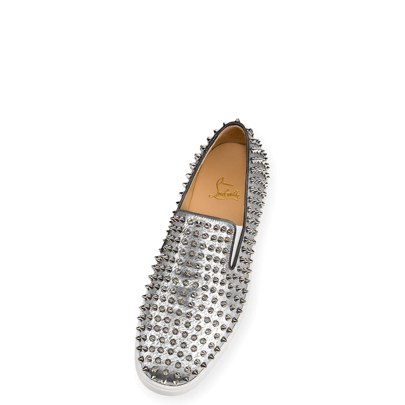 louboutin roller boat white