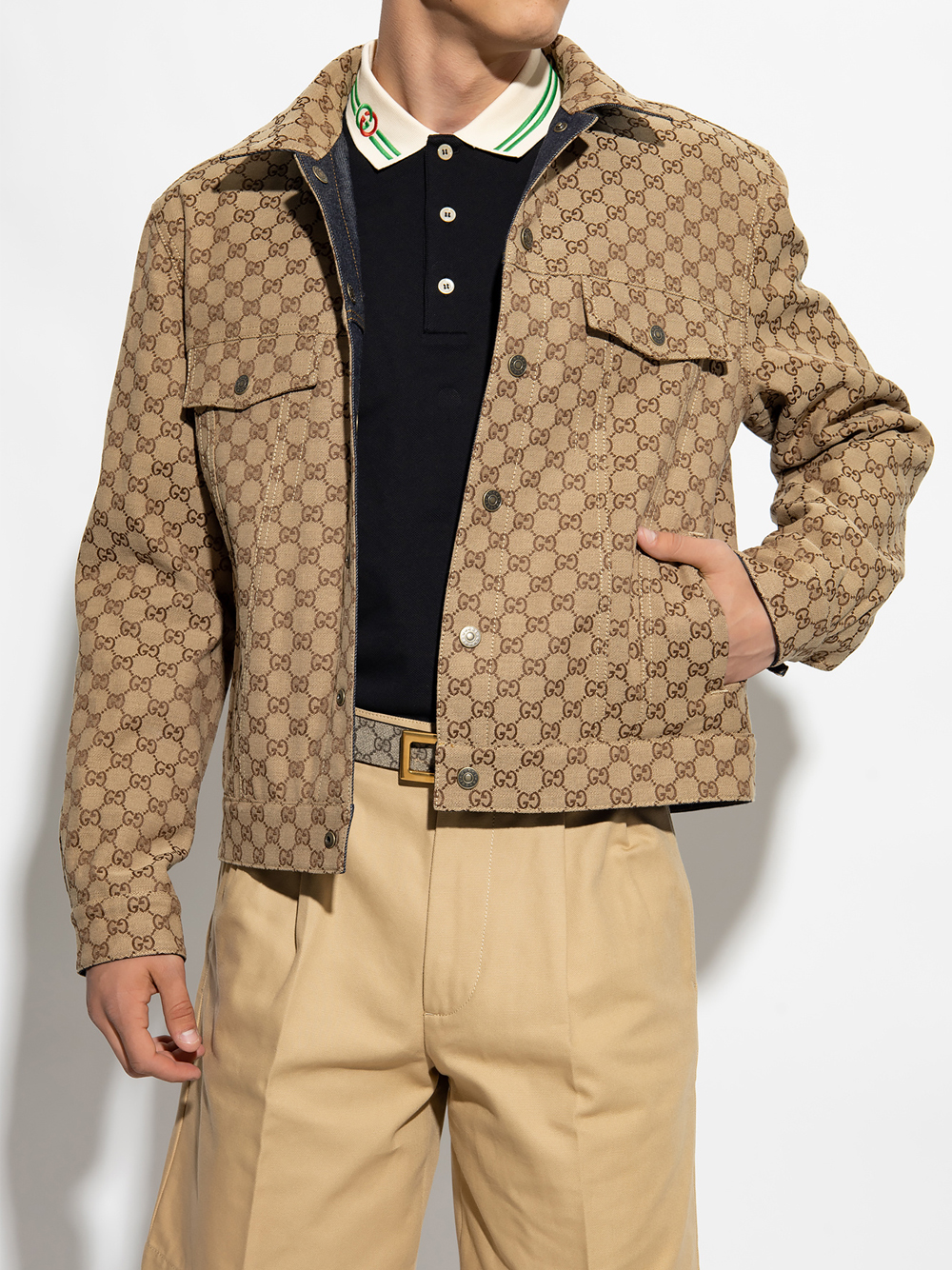 Áo khoác dài tay thiết kế họa tiết chữ GG thời trang cao cấp Gucci GG GC  phong cách trẻ trung, cá tính | Shopee Việt Nam