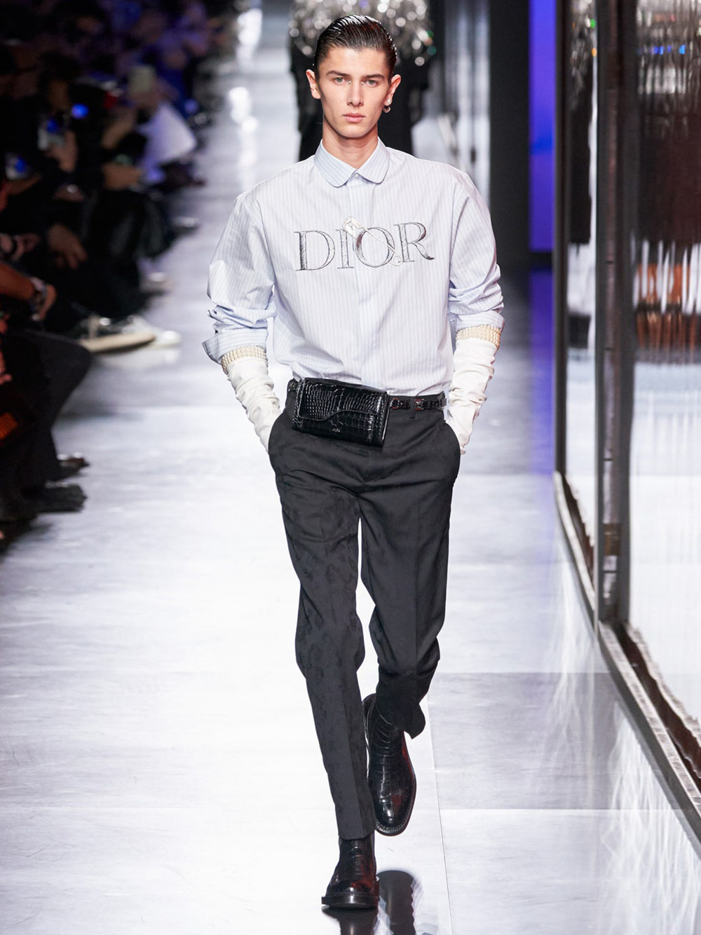 Sơ mi Dior dài tay hoạ tiết ong đá cổ màu đen lịch sự  WEBSITE HÀNG HIỆU  DUY NHẤT VIỆT NAM