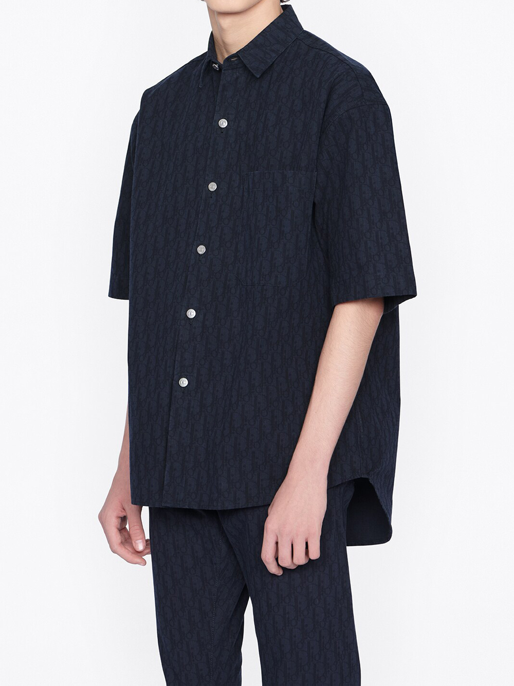 Dior Oblique Blue Button Up Shirt  Savonches