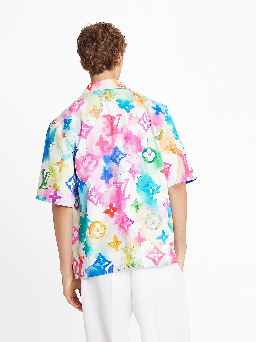 multicolor watercolor shirt louis vuittons