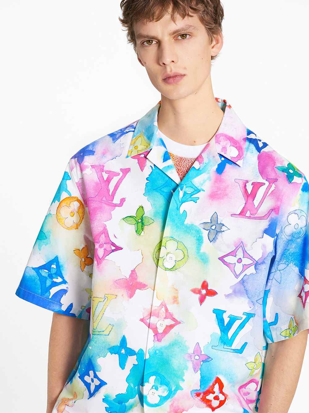 LOUIS VUITTON MULTICOLOR WATERCOLOR SHIRT