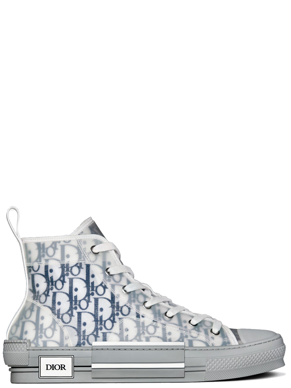 Dior Hightop Knit  Leather Sneaker in Blue  Lyst
