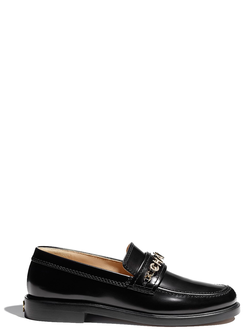 GIÀY NỮ CHANEL LOGO SHINY CALFSKIN LOAFERS CHUẨN 1:1 AUTHENTIC HEAVEN SHOP  - SINCE 2013 -