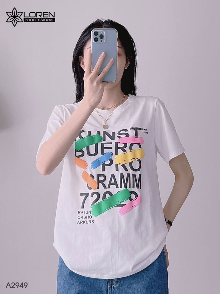 Áo thun nữ LOREN kunst tay ngắn A2949