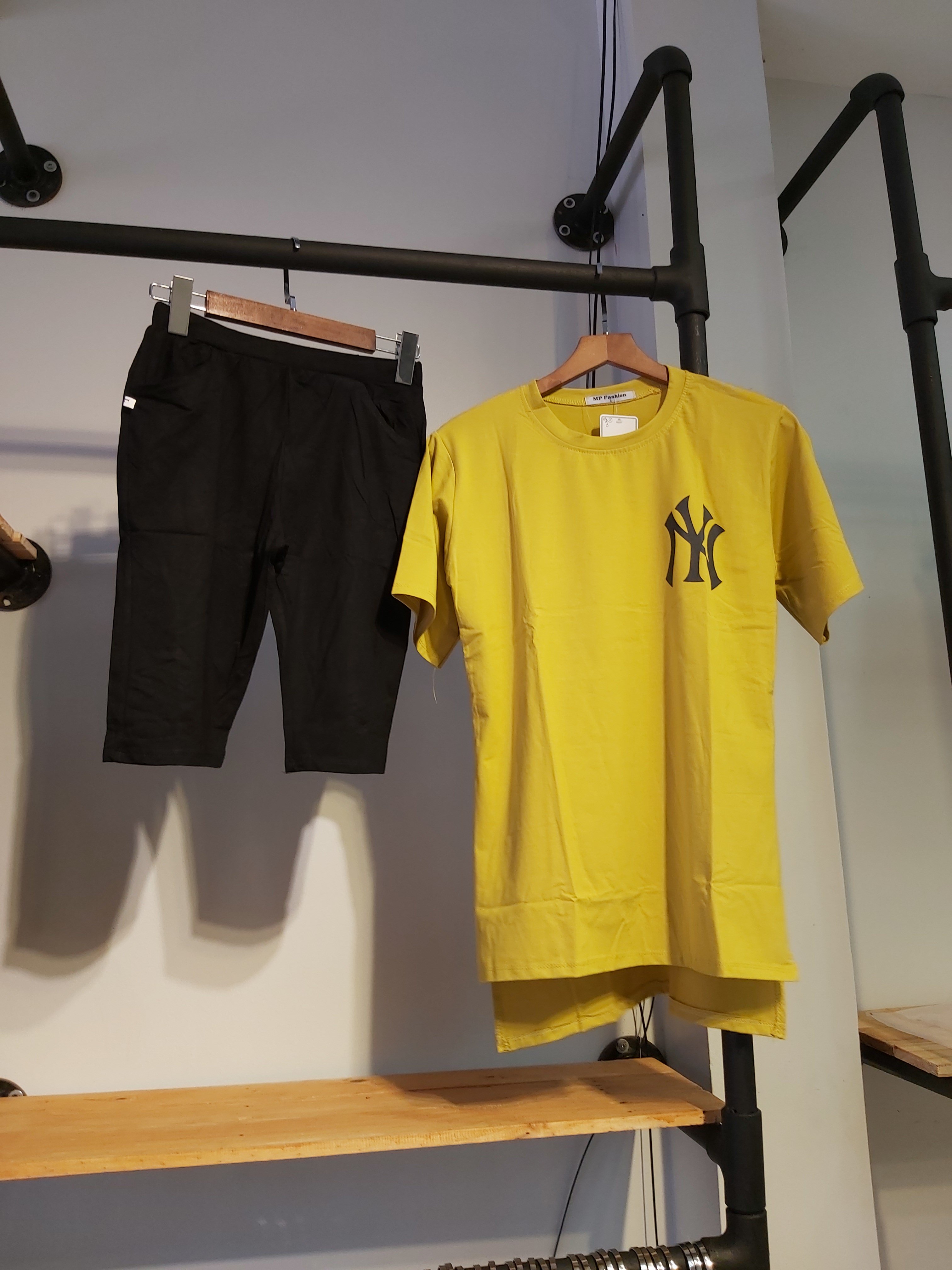 Sét thun nữ lửng ny vàng A9045