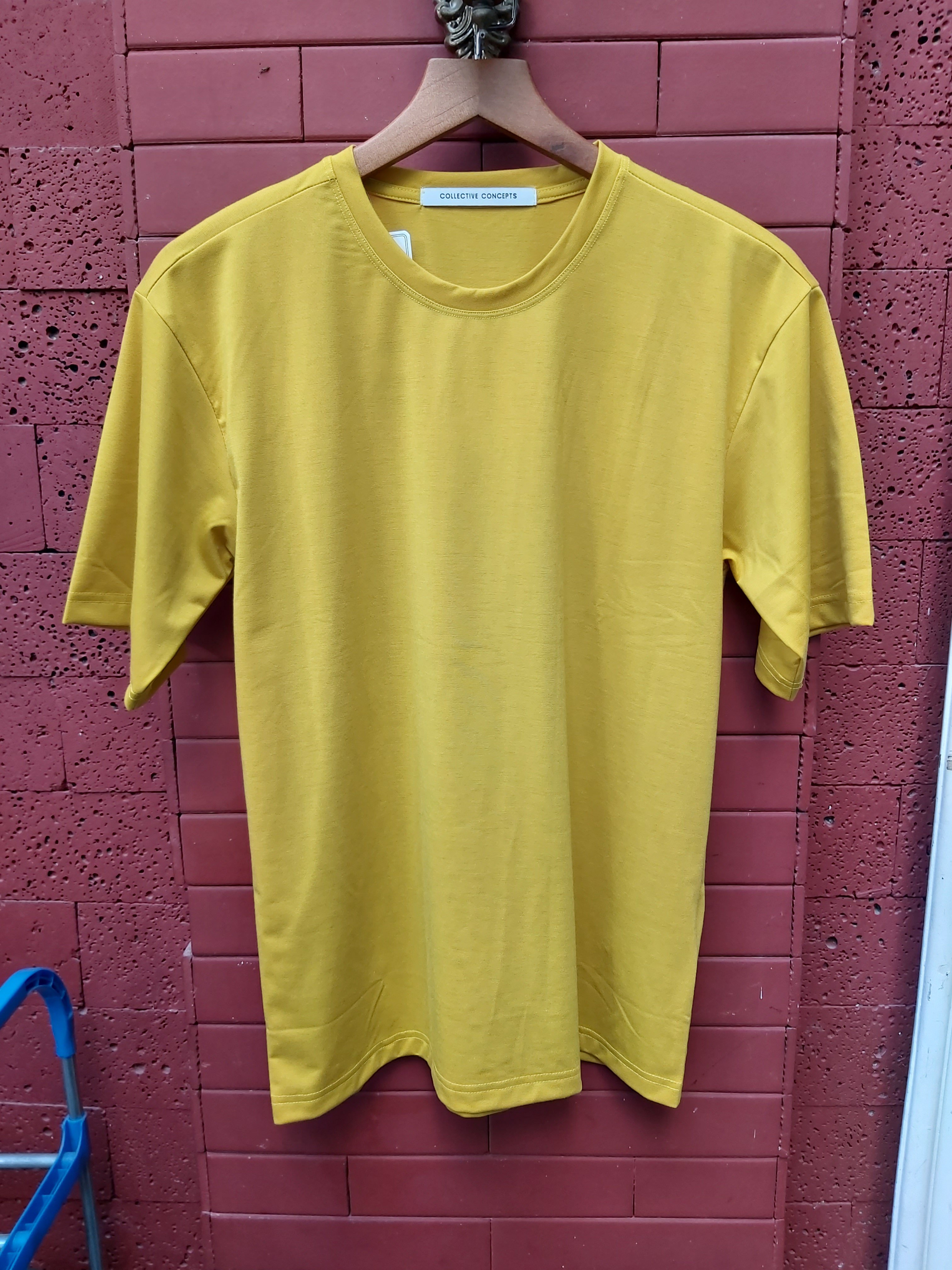 Áo thun nữ trơn vàng A2046