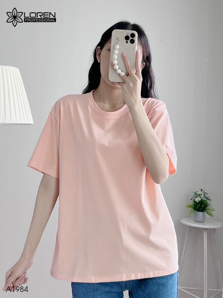 Áo thun nữ LOREN trơn tay ngắn A1984