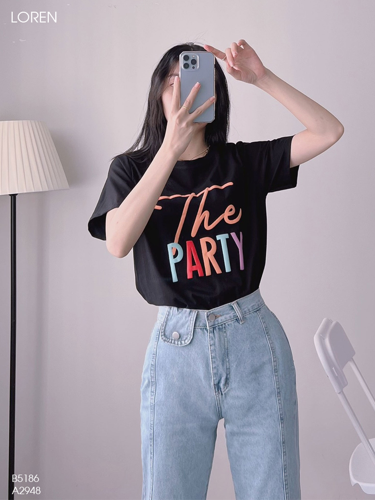 Áo thun nữ LOREN the party tay ngắn A2948