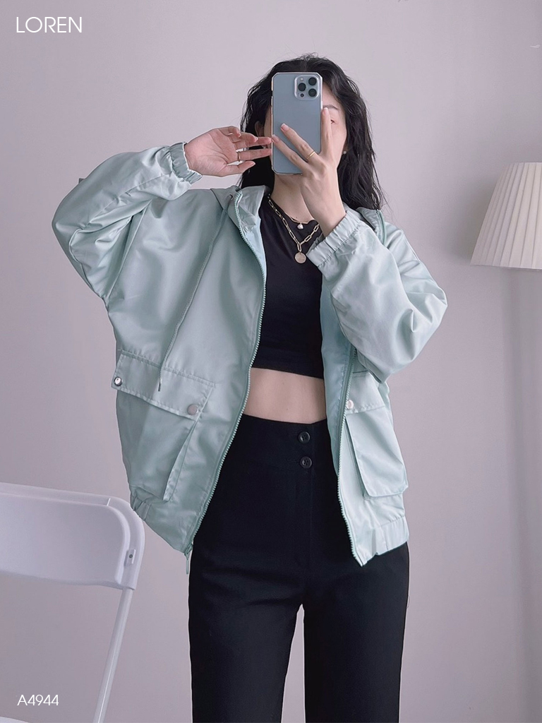 Áo khoác LOREN dù 2 túi hộp A4944