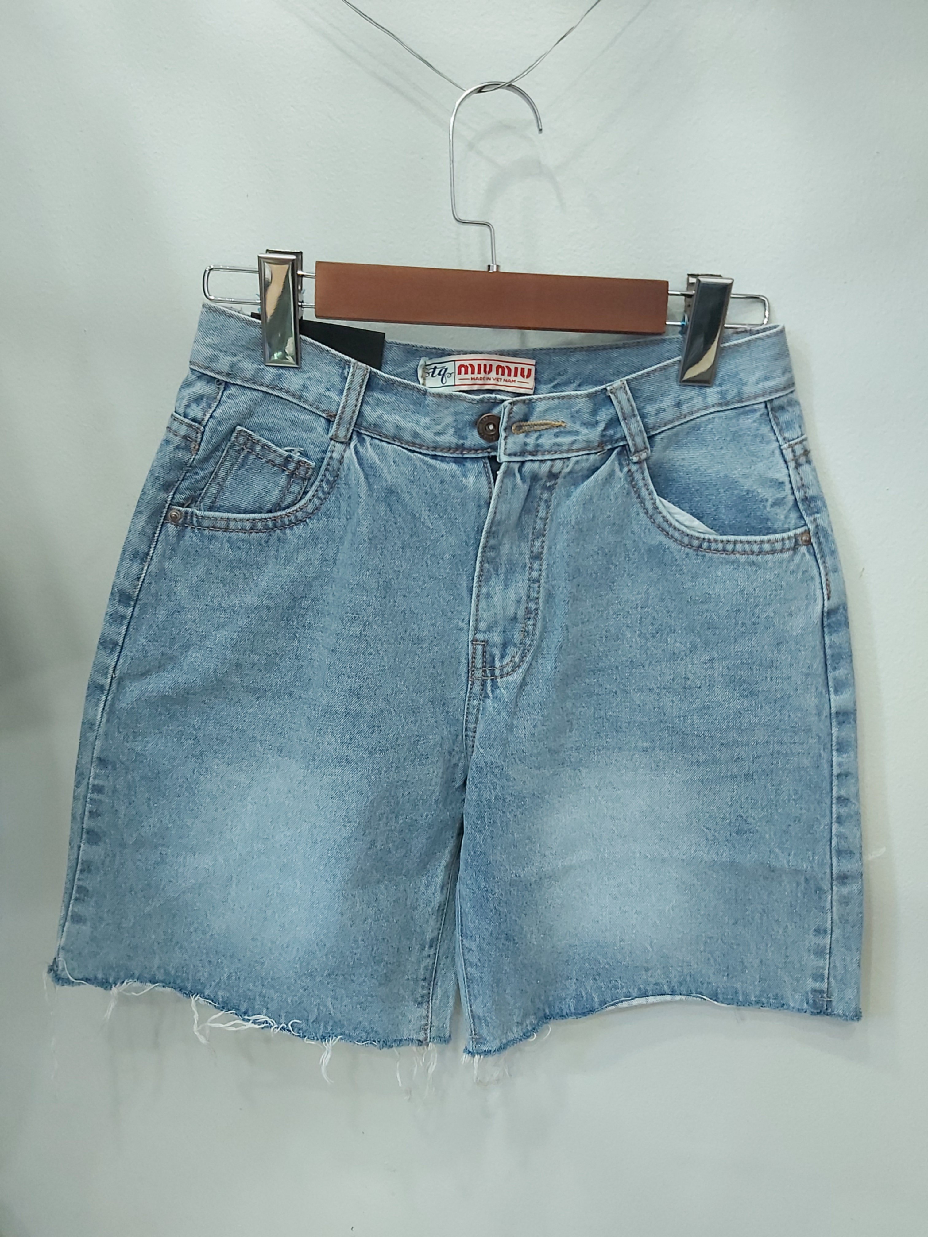 Quần jean ngố tua xanh B5227