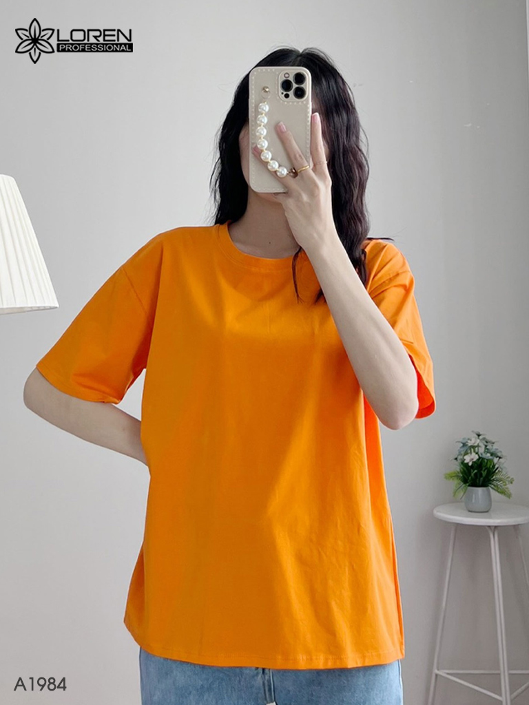 Áo thun nữ LOREN trơn tay ngắn A1984