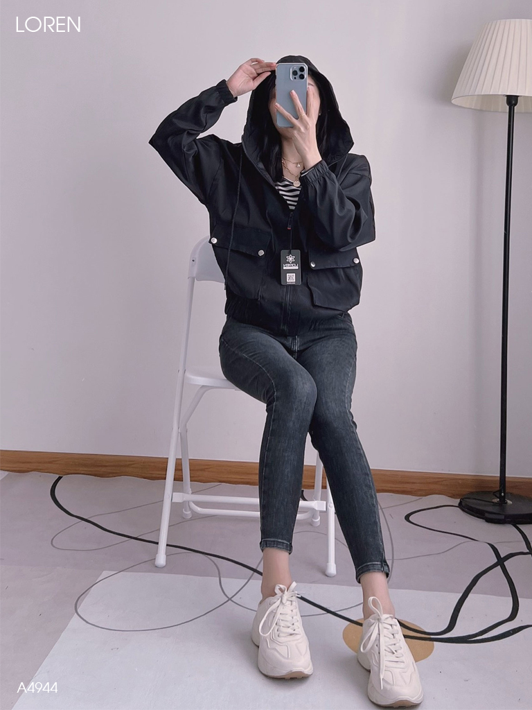 Áo khoác LOREN dù 2 túi hộp A4944