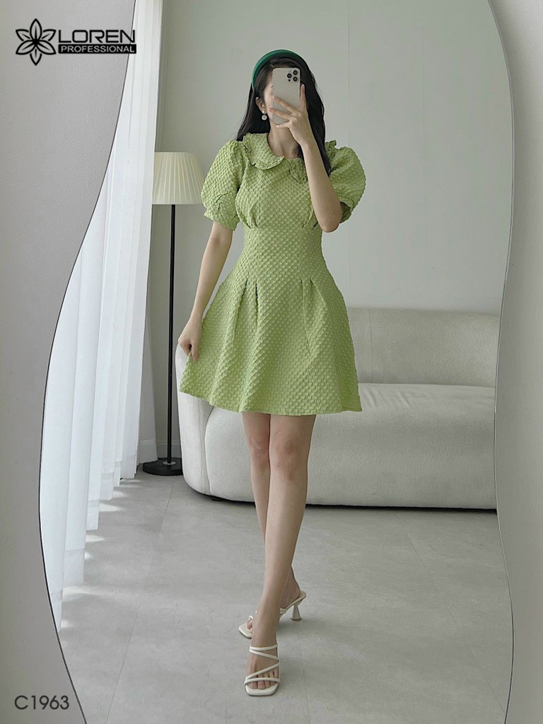 Đầm nữ LOREN xốp Xanh C1963