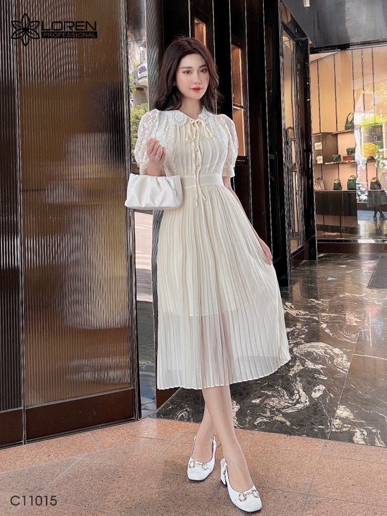 Đầm nữ LOREN phối ren C11015