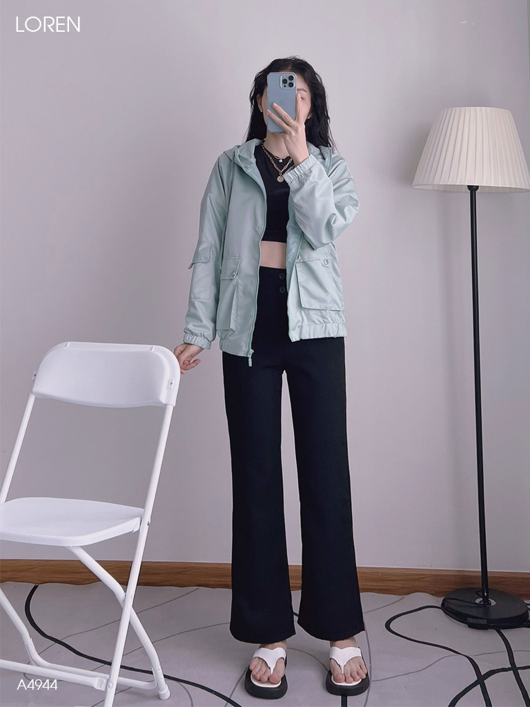 Áo khoác LOREN dù 2 túi hộp A4944