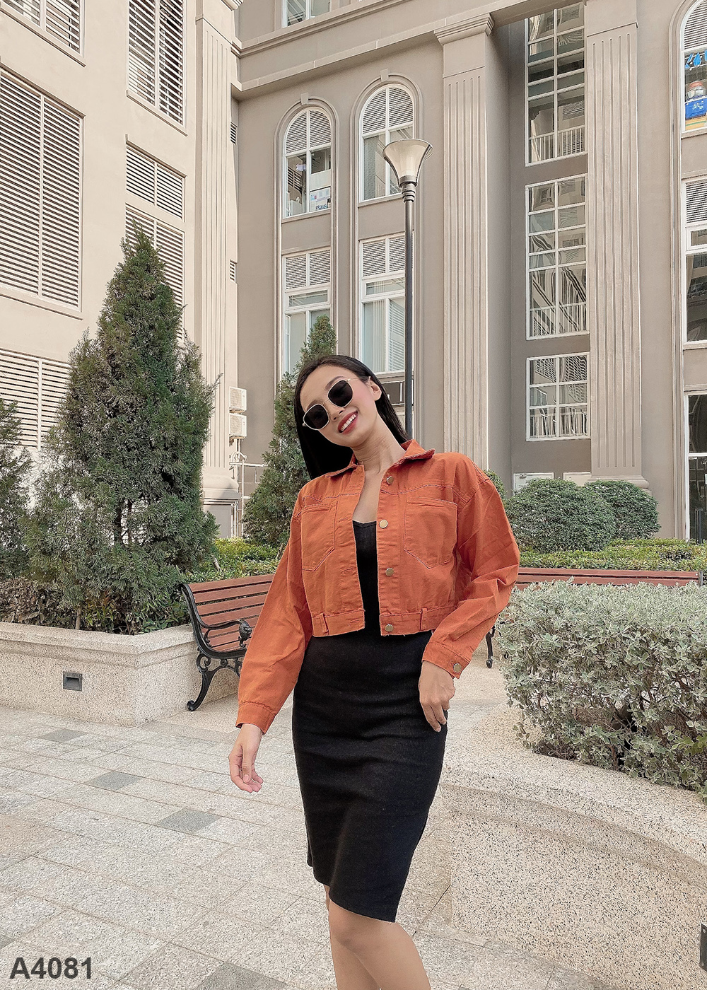 Áo khoác kaki cam A4081