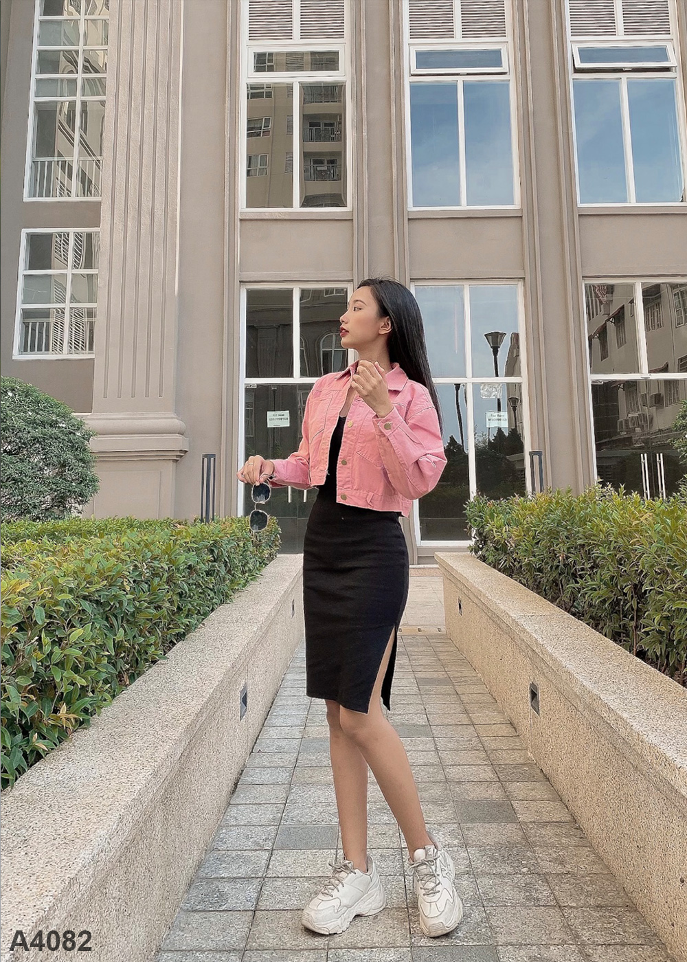 Áo khoác kaki LOREN hồng A4082