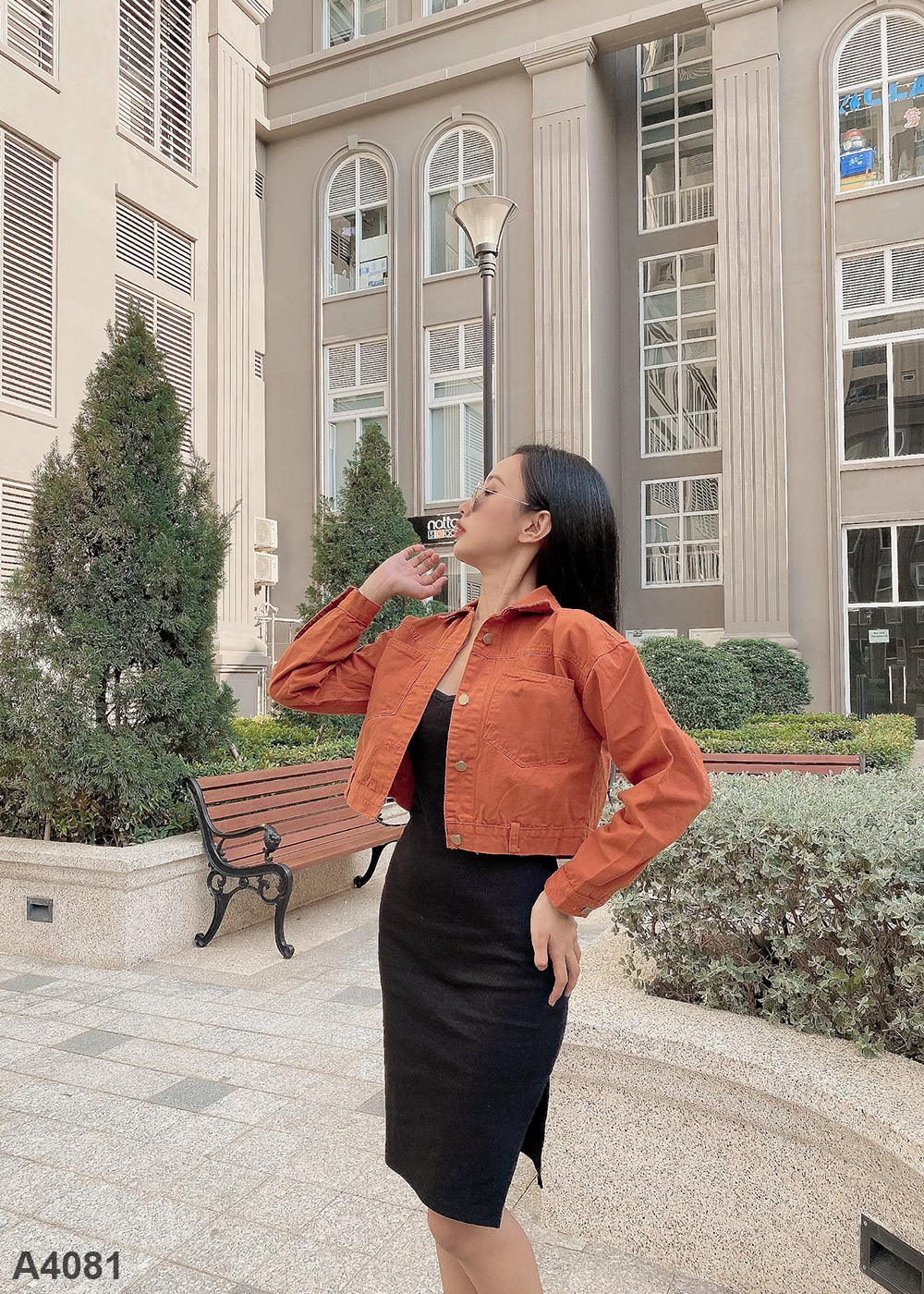 Áo khoác kaki cam A4081