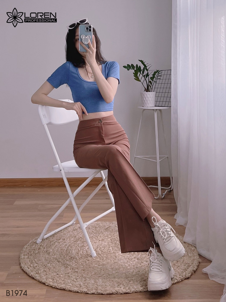Quần tây nữ LOREN ống bas hack dáng B1974