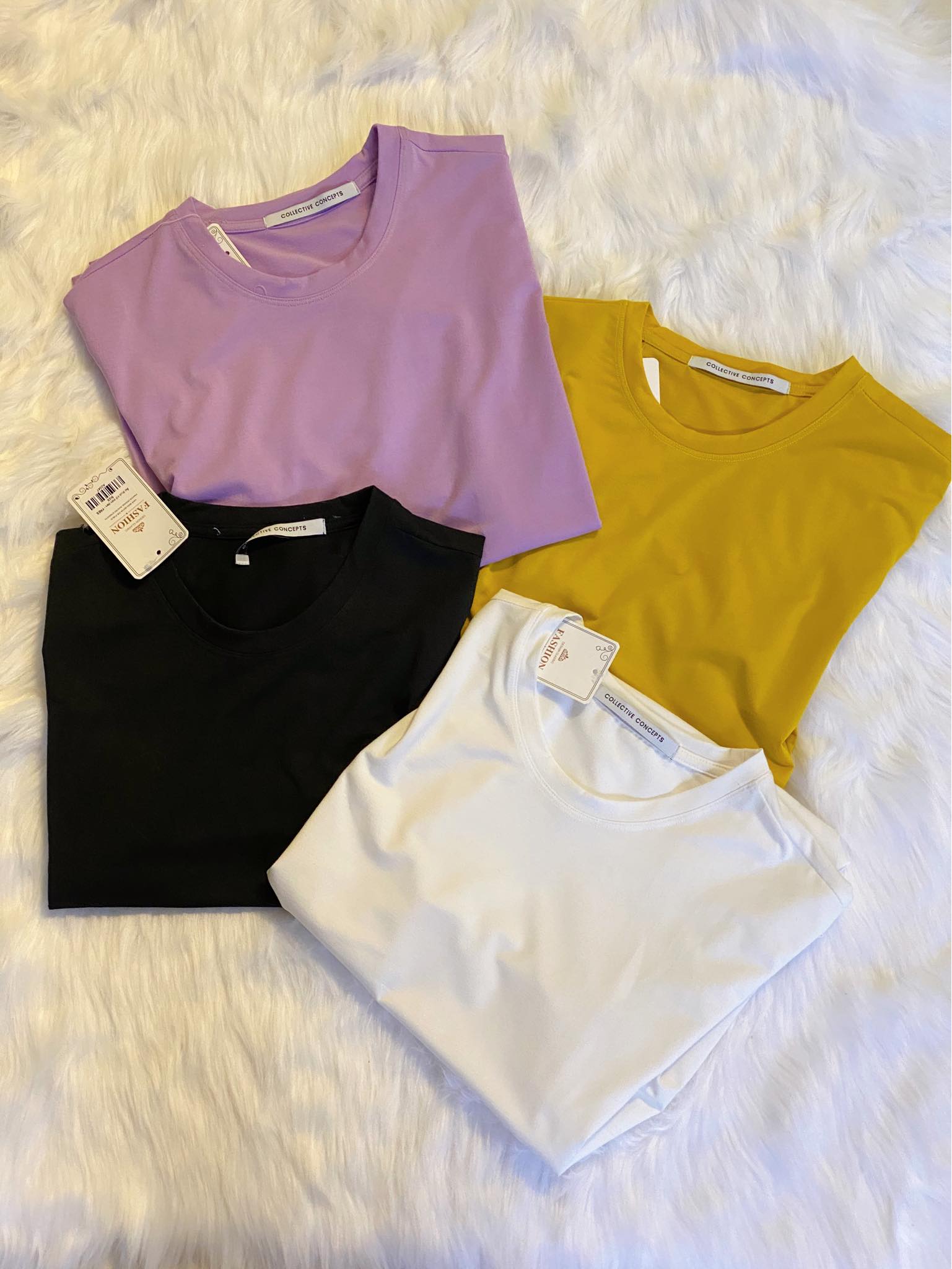 Áo thun nữ trơn vàng A2046