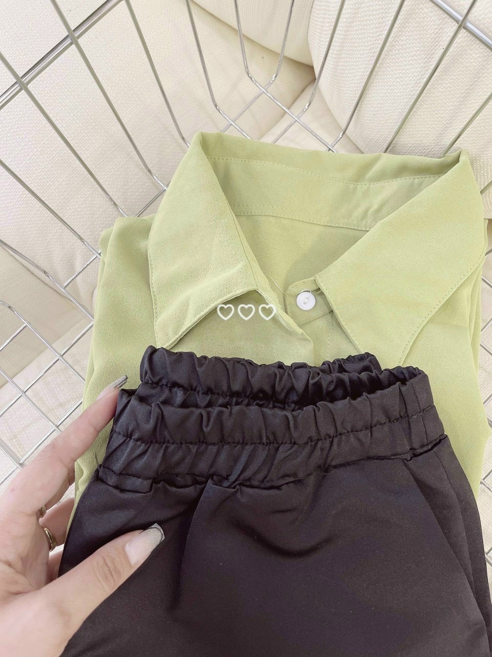 Set nữ LOREN xanh bơ A9959