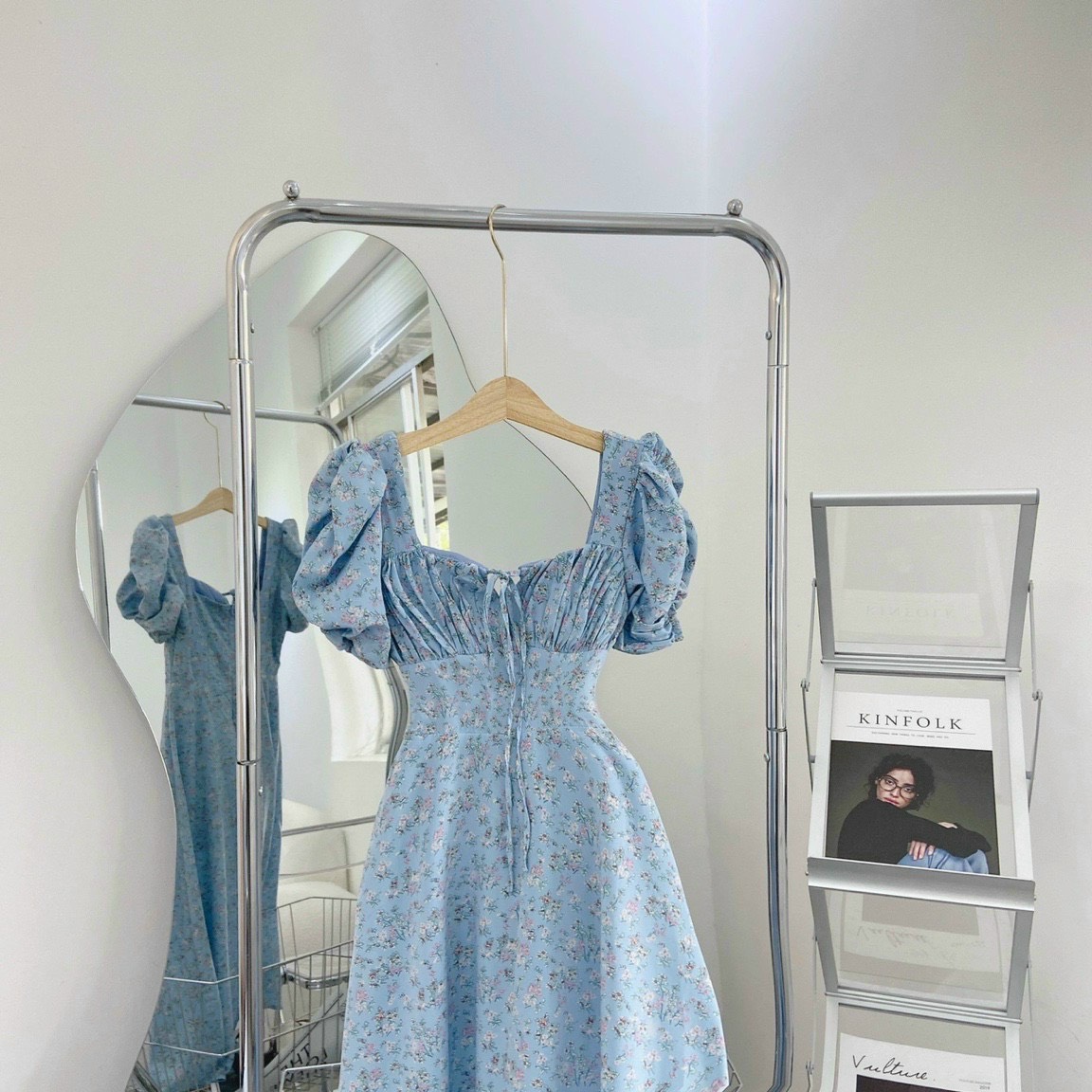 Đầm nữ LOREN hoa xanh C1957