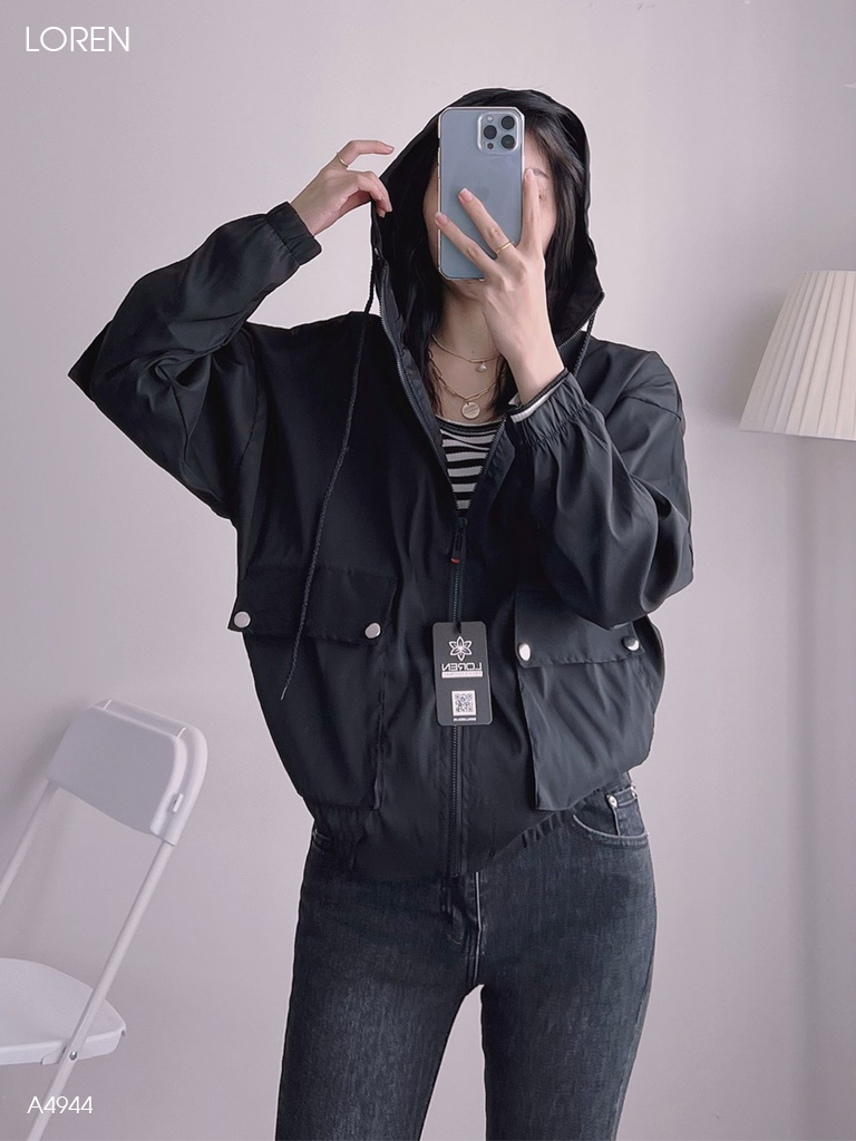 Áo khoác LOREN dù 2 túi hộp A4944