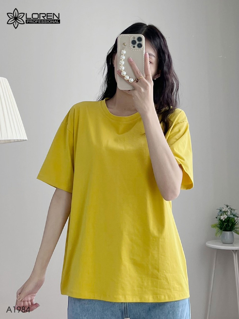 Áo thun nữ LOREN trơn tay ngắn A1984