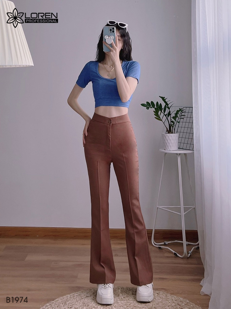 Quần tây nữ LOREN ống bas hack dáng B1974