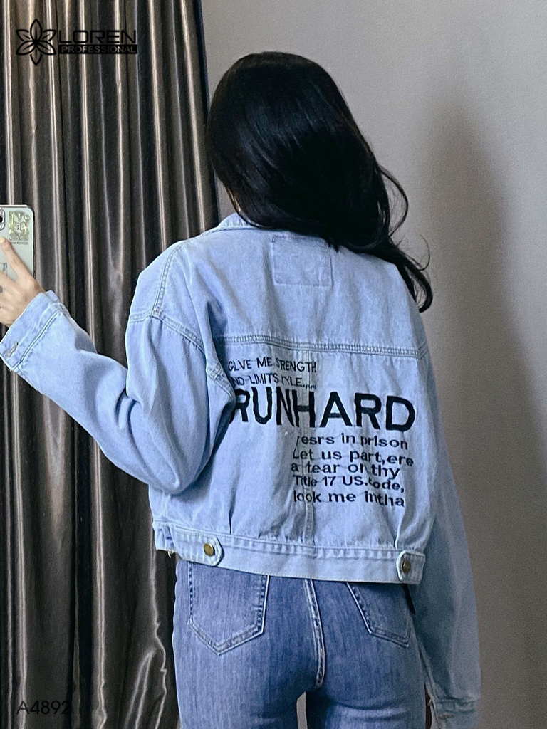 Áo khoác jean túi runhard xanh A4892