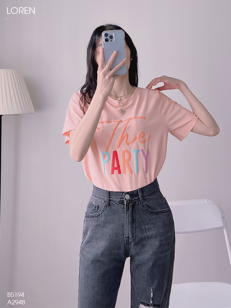 Áo thun nữ LOREN the party tay ngắn A2948