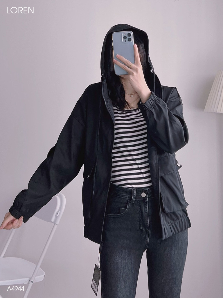 Áo khoác LOREN dù 2 túi hộp A4944