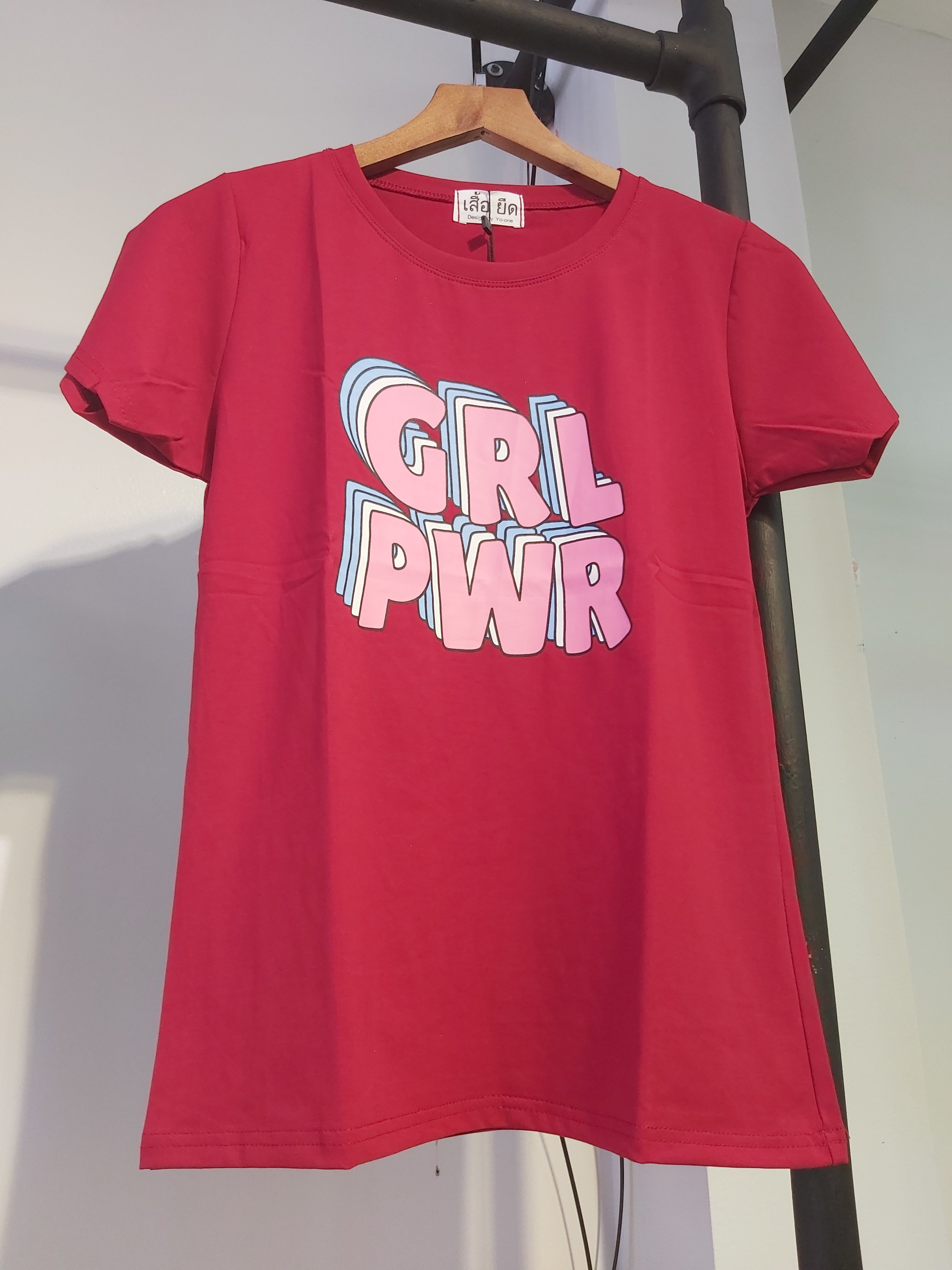 Áo thun nữ grl đỏ A2020